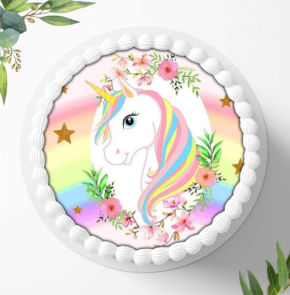 Einhorn Tortenaufleger Ø 20cm, 0270z